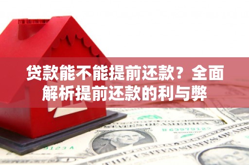 聊城贷款能不能提前还款？全面解析提前还款的利与弊