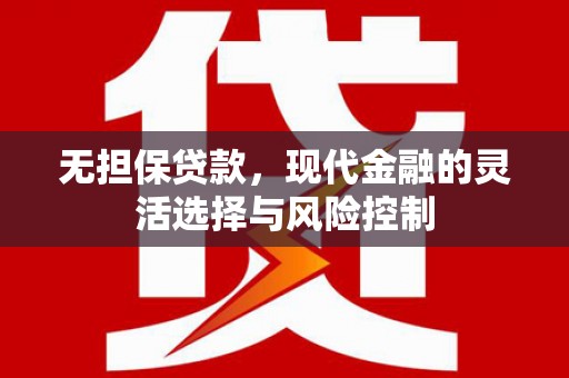 聊城无担保贷款，现代金融的灵活选择与风险控制