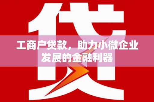 聊城工商户贷款，助力小微企业发展的金融利器